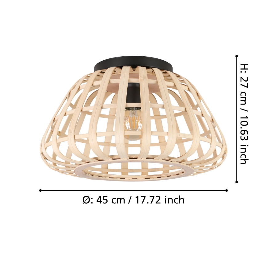 Eglo - Stropní svítidlo 1xE27/40W/230V bambus