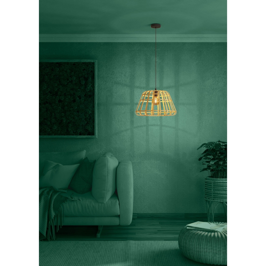 Eglo - Lustr na lanku 1xE27/40W/230V pr. 50 cm bambus