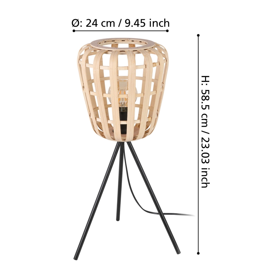 Eglo - Stolní lampa 1xE27/40W/230V bambus