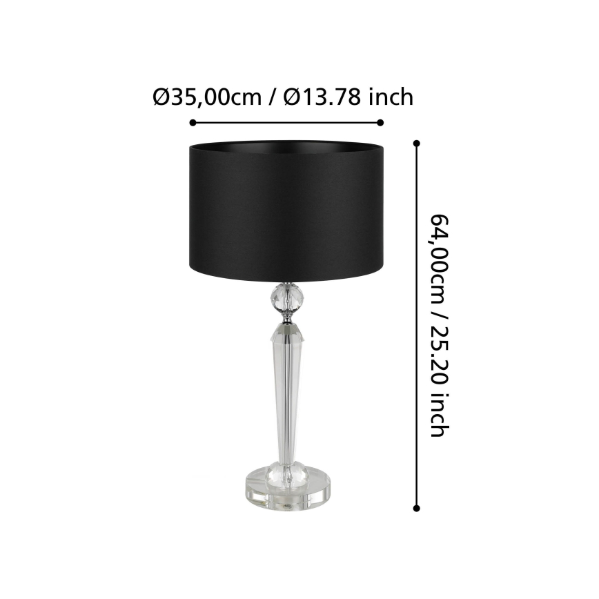 Eglo - Stolní lampa 1xE27/40W/230V černá