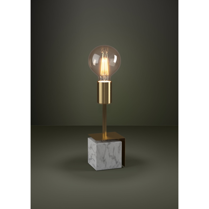 Eglo - Stolní lampa 1xE27/40W/230V zlatá/bílý mramor