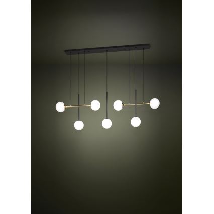 Eglo - Lustr na lanku 7xE14/40W/230V zlatá/černá