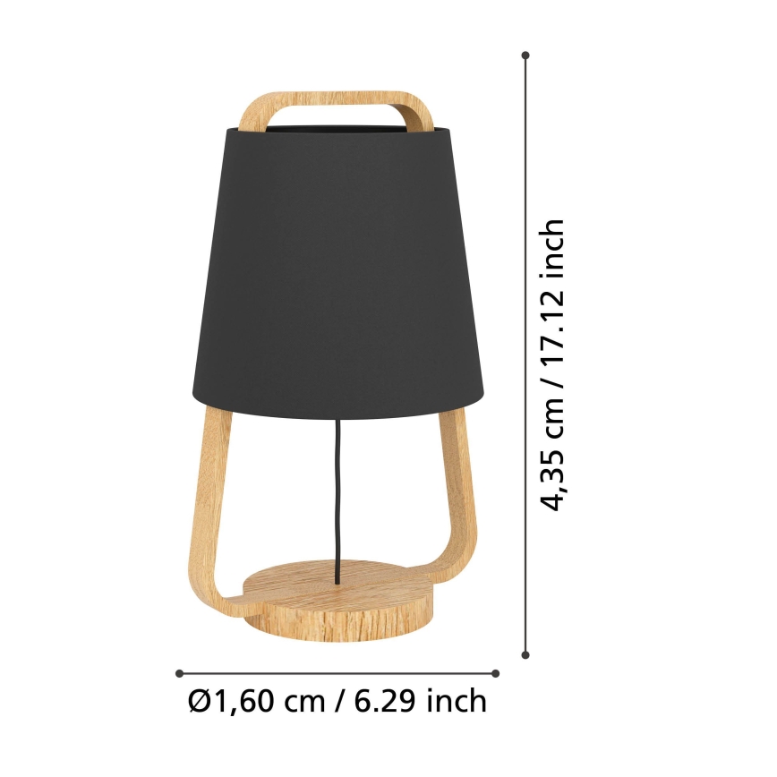 Eglo - Stolní lampa 1xE27/40W/230V černá