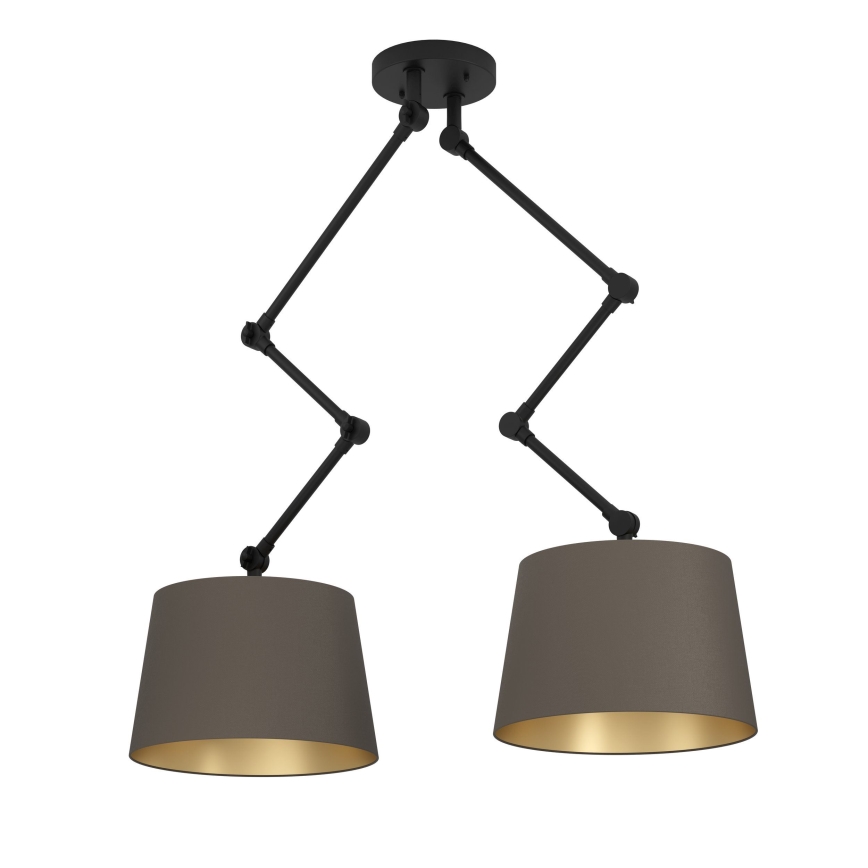 Eglo - Lustr na tyči 2xE27/40W/230V hnědá
