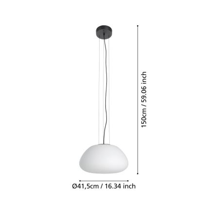 Eglo - Lustr na lanku 1xE27/40W/230V černá