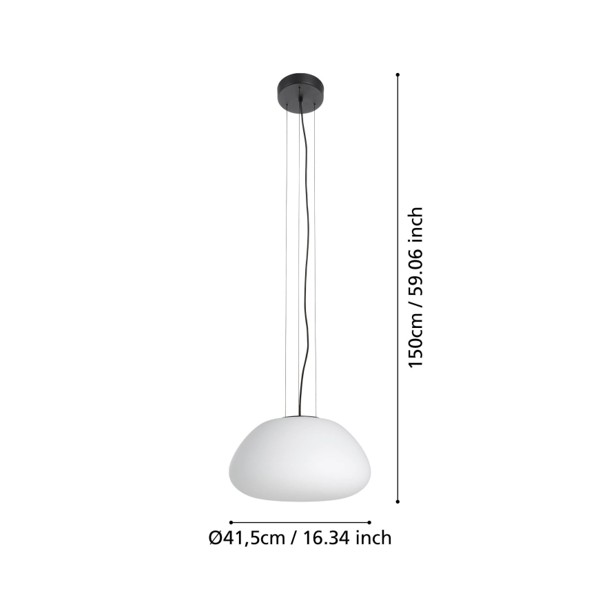 Eglo - Lustr na lanku 1xE27/40W/230V černá