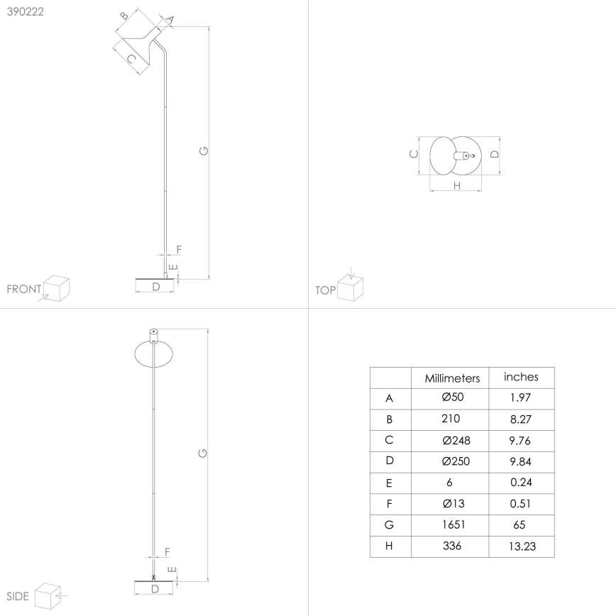 Eglo - Stojací lampa 1xE27/28W/230V černá