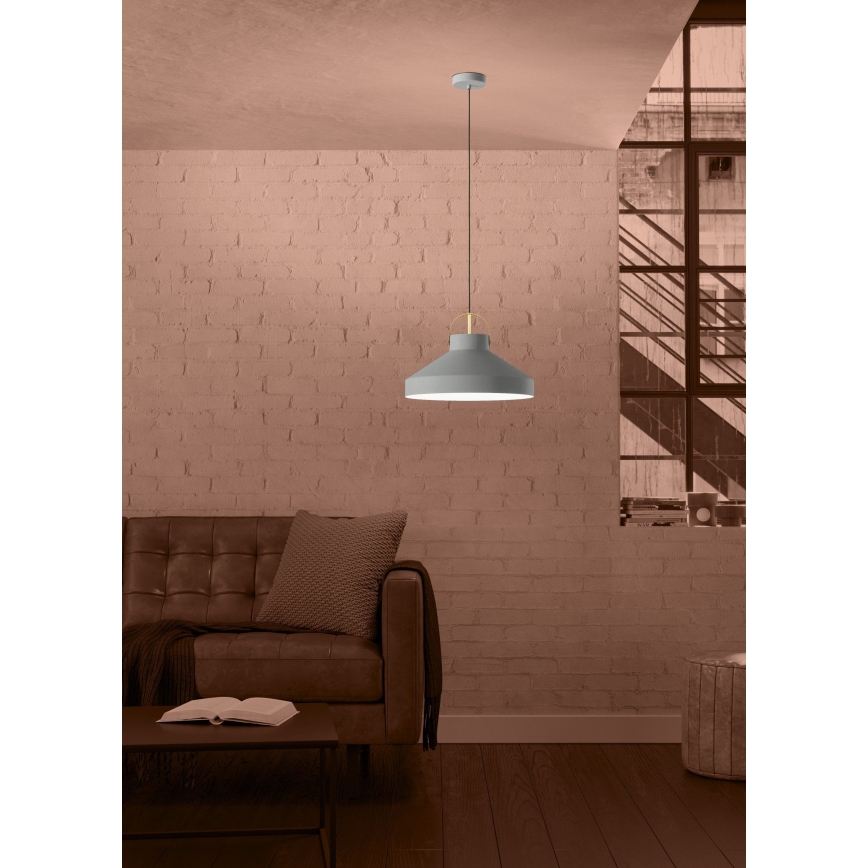 Eglo - Lustr na lanku 1xE27/40W/230V šedá