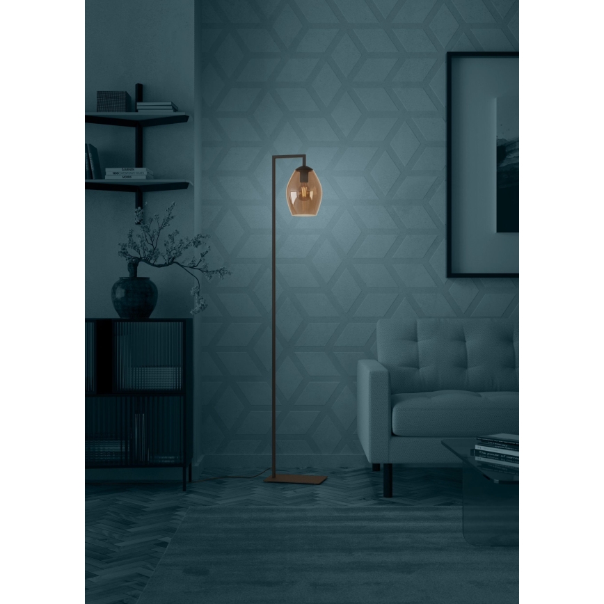 Eglo - Stojací lampa 1xE27/40W/230V hnědá