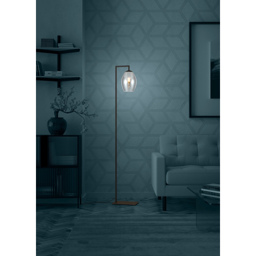 Eglo - Stojací lampa 1xE27/40W/230V kouřová