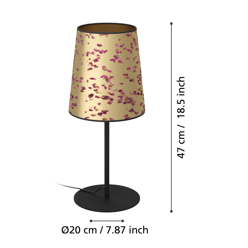 Eglo - Stolní lampa 1xE27/25W/230V zlatá/růžová