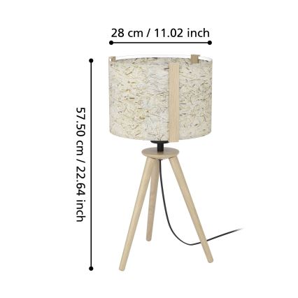 Eglo - Stolní lampa 1xE27/25W/230V béžová