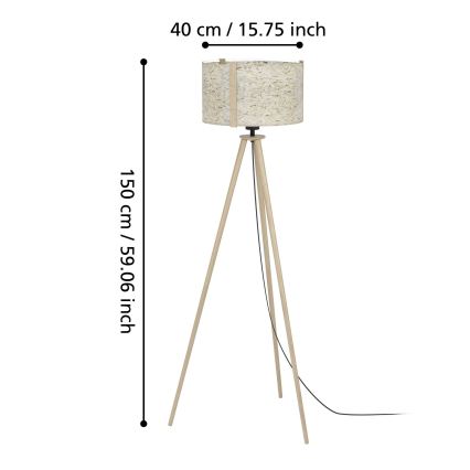 Eglo - Stojací lampa 1xE27/25W/230V béžová