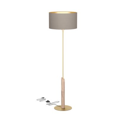 Eglo - Stojací lampa 1xE27/40W/230V hnědá/zlatá