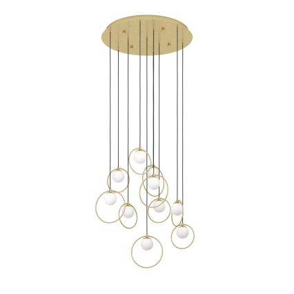Eglo - LED Stmívatelný lustr na lanku 10xLED/3W/230V 3000K pr. 58 cm zlatá