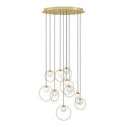 Eglo - LED Stmívatelný lustr na lanku 10xLED/3W/230V 3000K pr. 58 cm zlatá