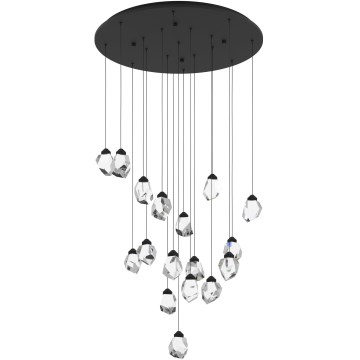 Eglo 390357 - LED Stmívatelný lustr na lanku SINDICAT 17xLED/3W/230V černá/čirá