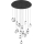 Eglo 390357 - LED Stmívatelný lustr na lanku SINDICAT 17xLED/3W/230V černá/čirá