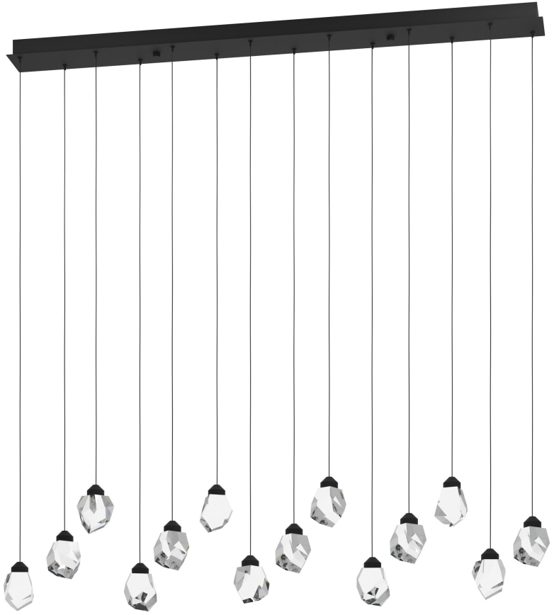 Eglo 390358 - LED Stmívatelný lustr na lanku SINDICAT 14xLED/3W/230V černá/čirá
