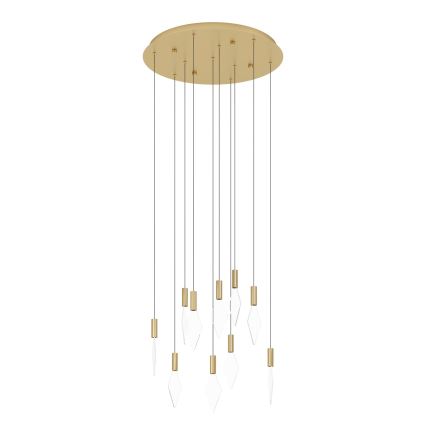 Eglo - LED Stmívatelný lustr na lanku 10xLED/3W/230V 3000K pr. 58 cm zlatá