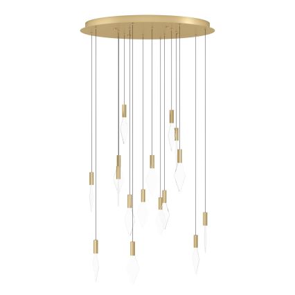 Eglo - LED Stmívatelný lustr na lanku 16xLED/3,3W/230V 3000K pr. 78 cm zlatá