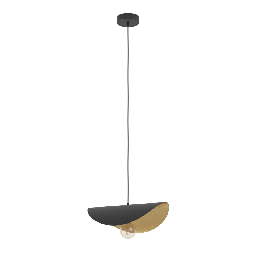 Eglo - Lustr na lanku 1xE27/40W/230V 41 cm černá/zlatá