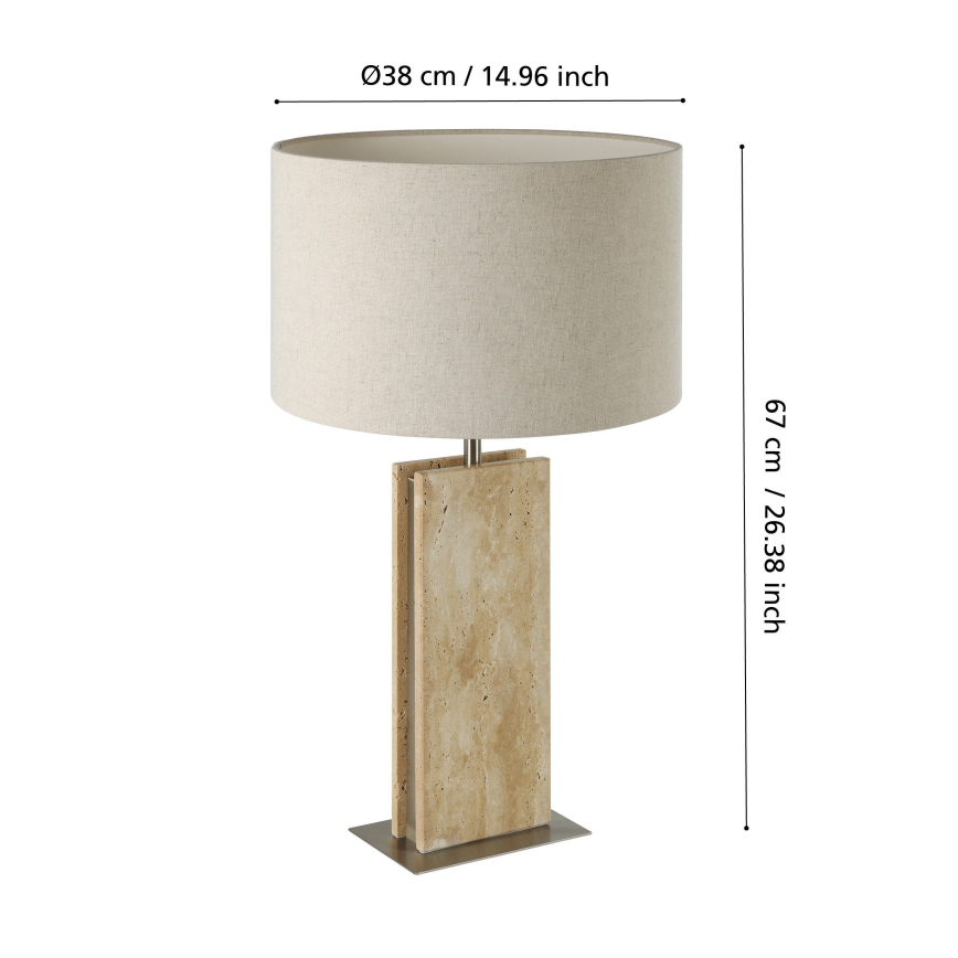 Eglo - Stolní lampa 1xE27/40W/230V béžová
