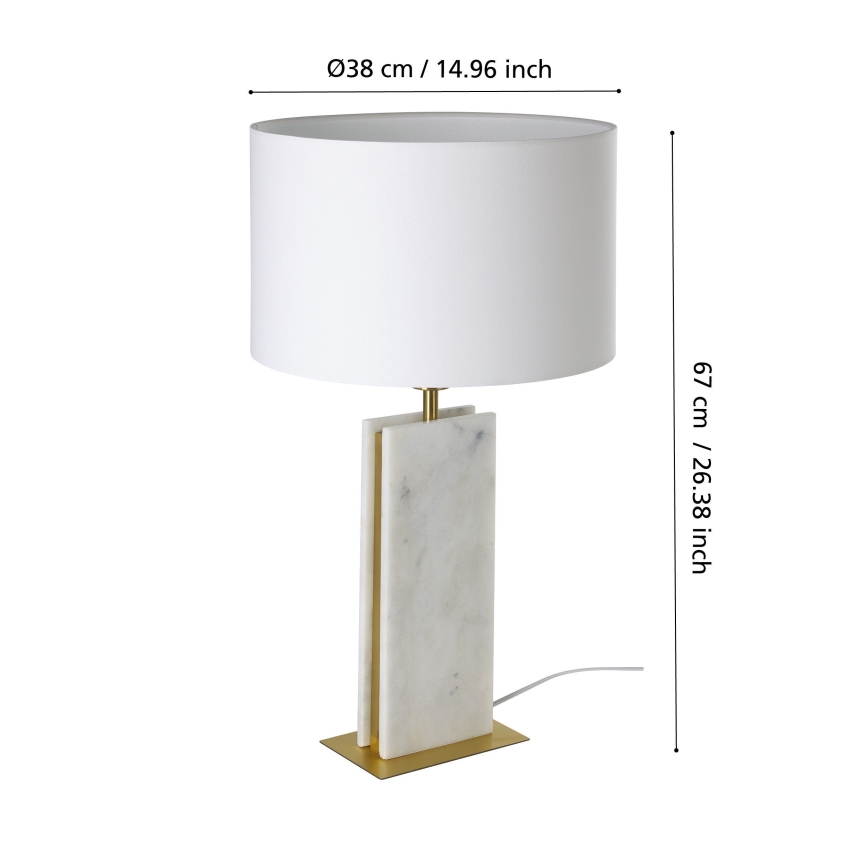 Eglo - Stolní lampa 1xE27/40W/230V bílá