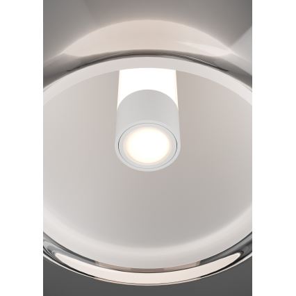 Eglo - LED Stmívatelná stojací lampa LED/7W/230V + LED/1,6W lesklý chrom