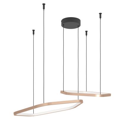 Eglo - LED Stmívatelný lustr na lanku LED/30W/230V 2200-6500K mosaz + dálkové ovládání