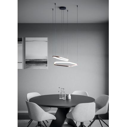 Eglo - LED Stmívatelný lustr na lanku LED/30W/230V 2200-6500K mosaz + dálkové ovládání