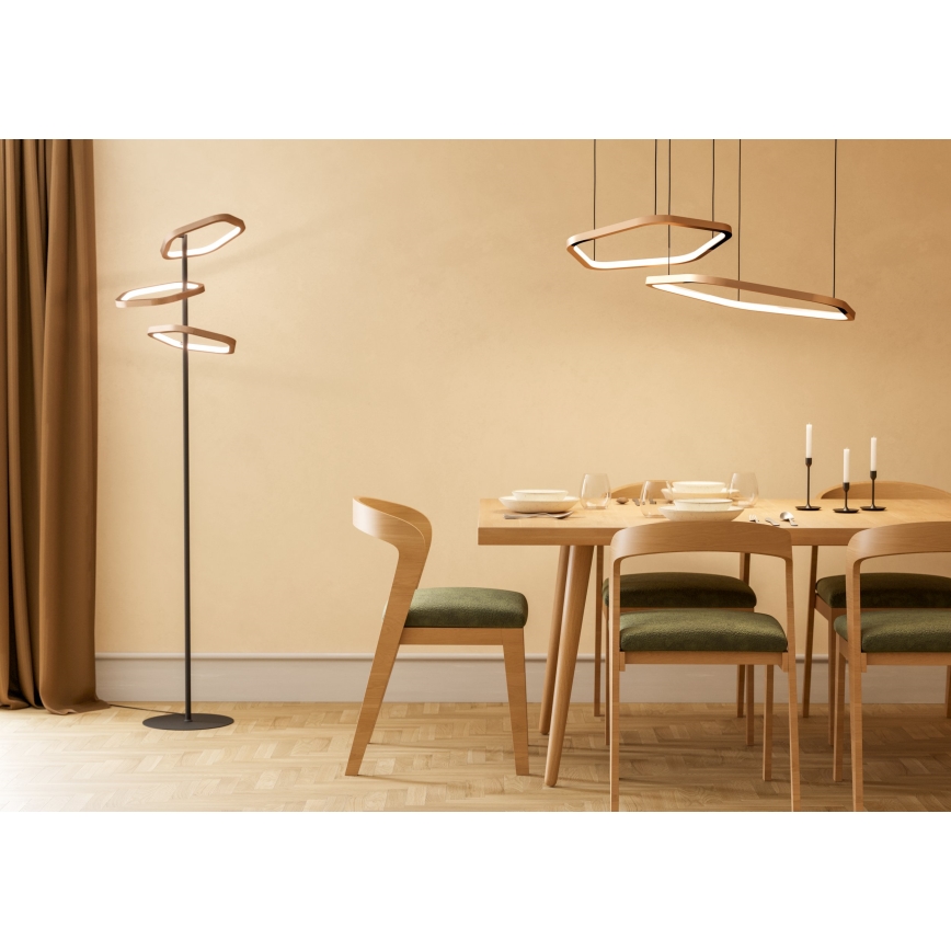 Eglo - LED Stmívatelný lustr na lanku LED/30W/230V 2200-6500K mosaz + dálkové ovládání