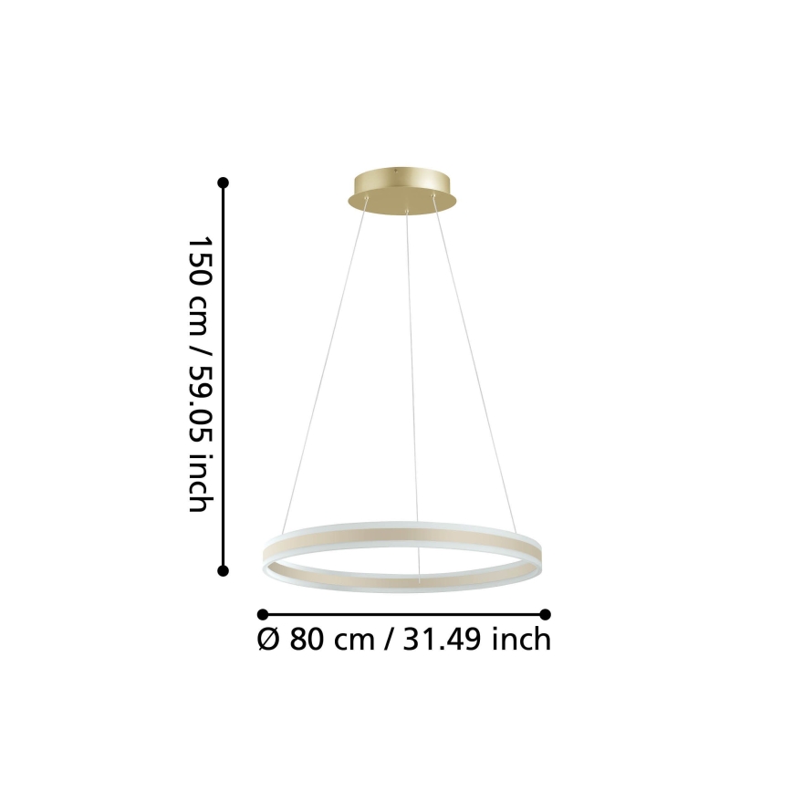 Eglo - LED Stmívatelný lustr na lanku LED/78W/230V
