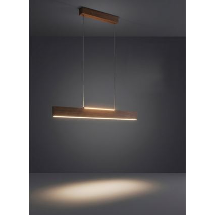 Eglo - LED Lustr na lanku LED/17W/230V + LED/4,2W ořech