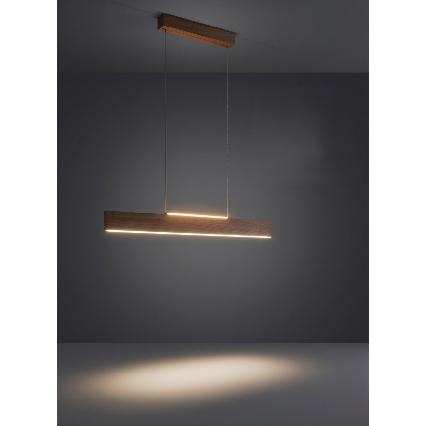 Eglo - LED Lustr na lanku LED/17W/230V + LED/4,2W ořech