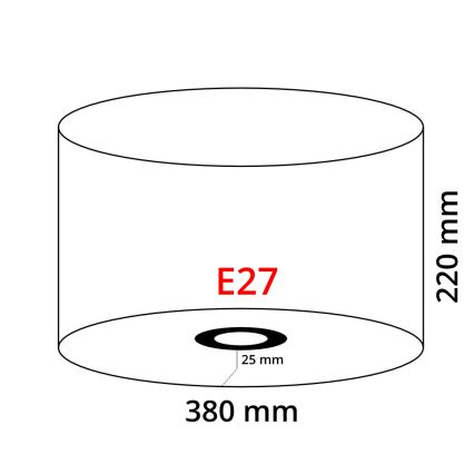 Eglo 39359 - Stínidlo NADINA 1 E27 pr. 38 cm šedohnědá