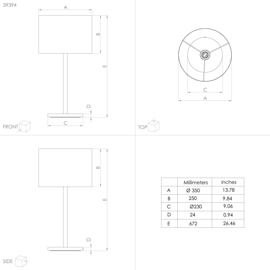 Eglo - Stolní lampa 1xE27/60W/230V měděná