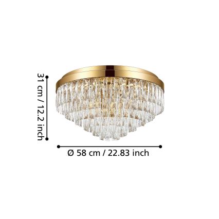 Eglo - Stropní svítidlo 11xE14/40W/230V zlatá