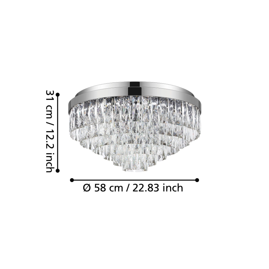 Eglo - Stropní svítidlo 11xE14/40W/230V lesklý chrom