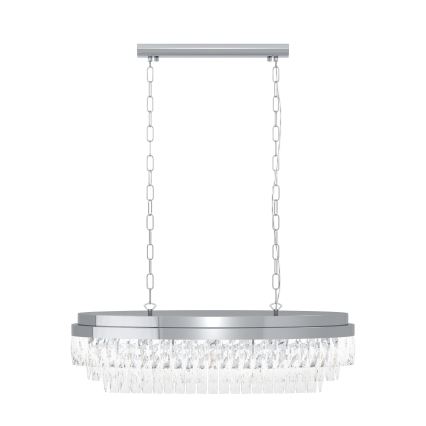 Eglo - Lustr na řetězu 10xE14/40W/230V lesklý chrom