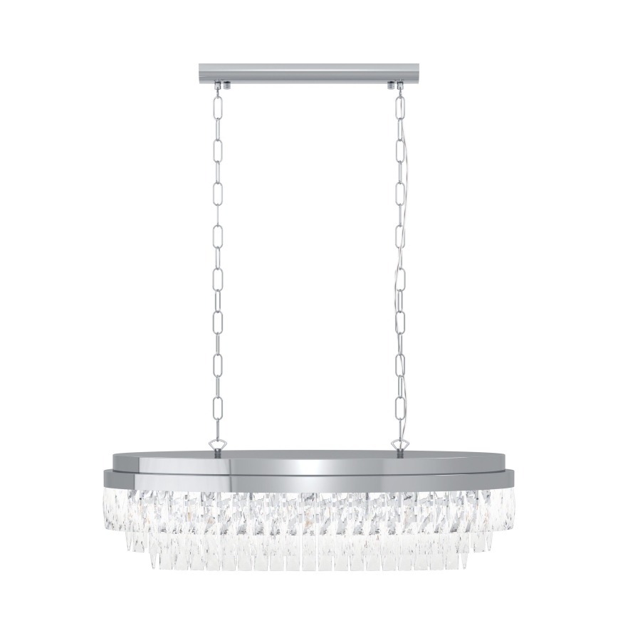 Eglo - Lustr na řetězu 10xE14/40W/230V lesklý chrom