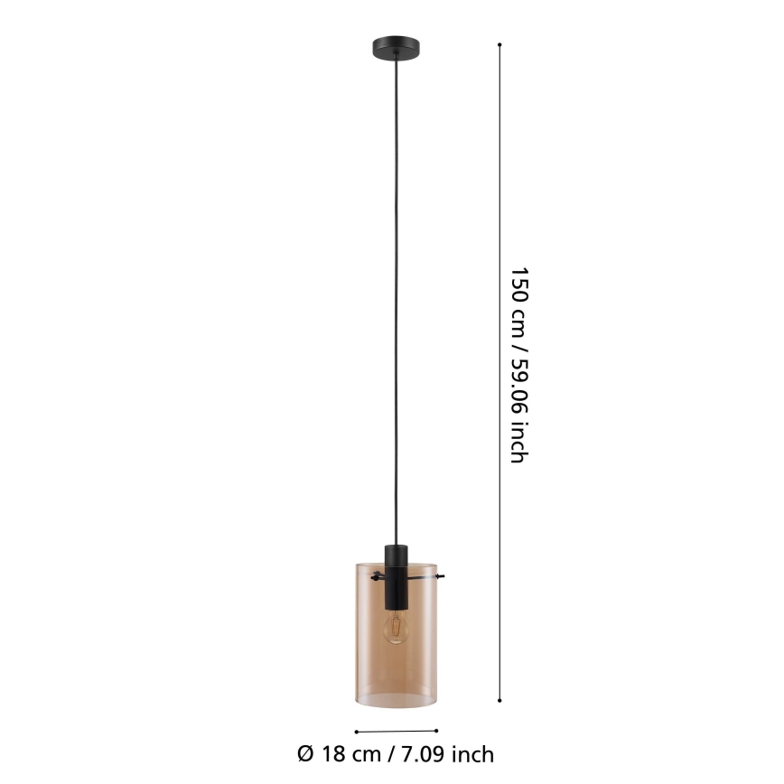 Eglo - Lustr na lanku 1xE27/40W/230V