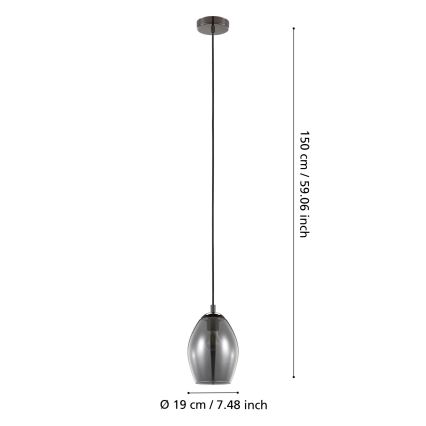 Eglo - Lustr na lanku 1xE27/60W/230V