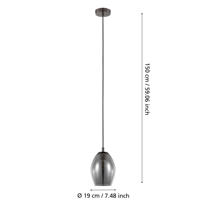 Eglo - Lustr na lanku 1xE27/60W/230V