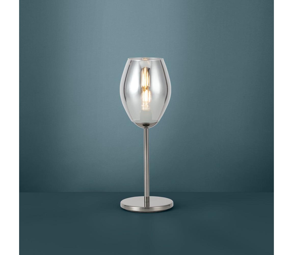 Eglo 39568 - Stolní lampa ESTANYS 1xE27/60W/230V černá/kouřová 39568 Černá,Kouřová,Lesklý chrom
