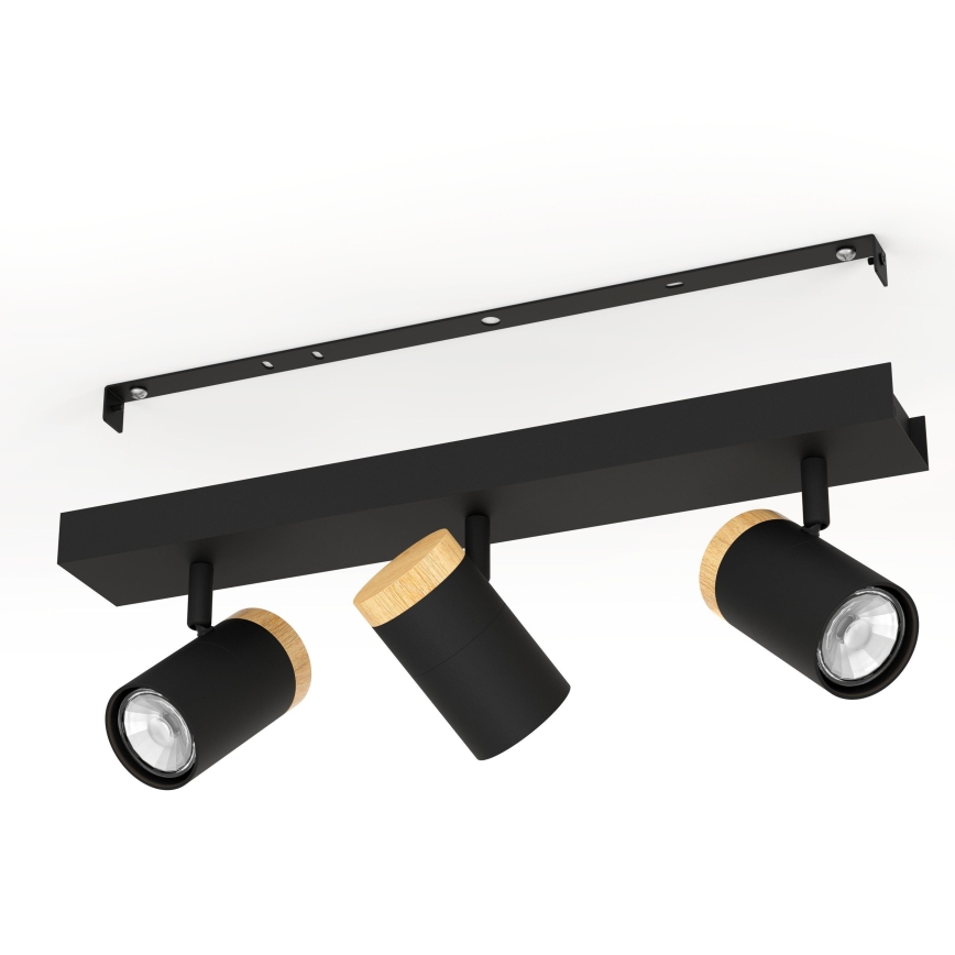 Eglo - LED Bodové svítidlo 3xGU10/4,5W/230V 3000K černá/hnědá