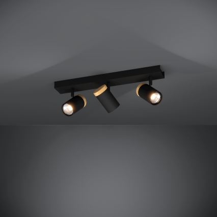 Eglo - LED Bodové svítidlo 3xGU10/4,5W/230V 3000K černá/hnědá