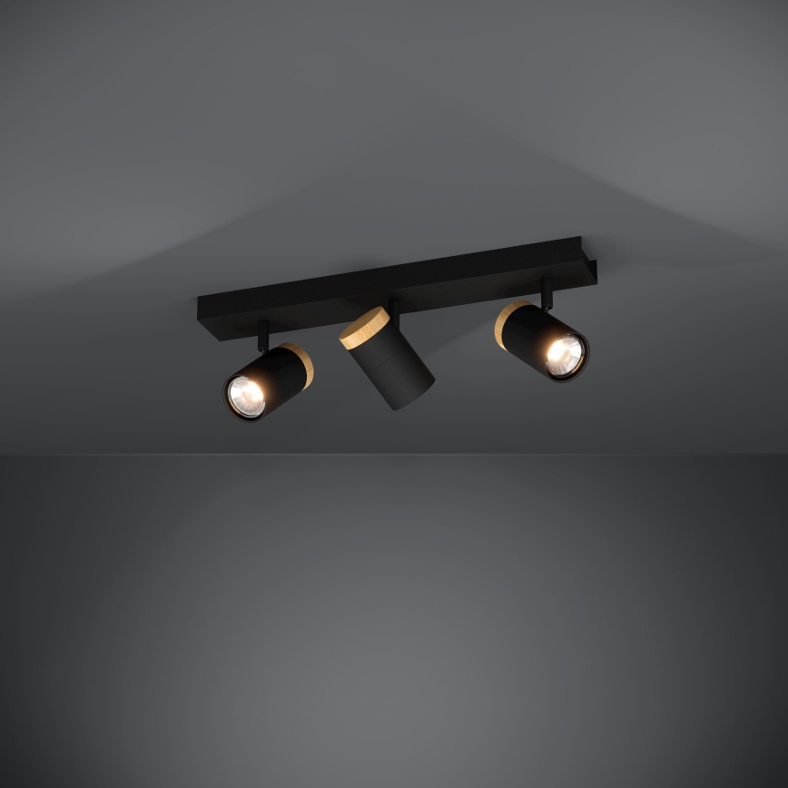 Eglo - LED Bodové svítidlo 3xGU10/4,5W/230V 3000K černá/hnědá