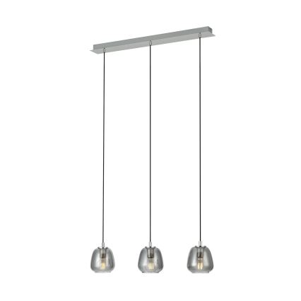 Eglo - Lustr na lanku 3xE27/40W/230V kouřová