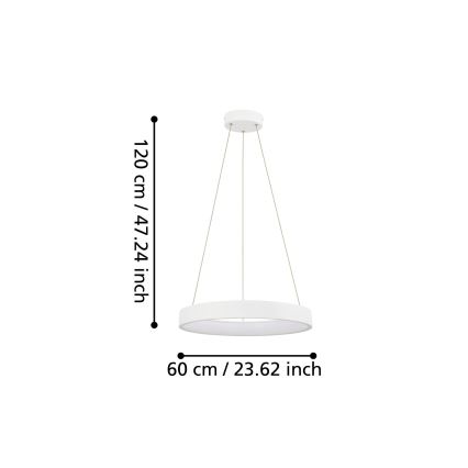 Eglo - LED Stmívatelný lustr na lanku LED/34W/230V